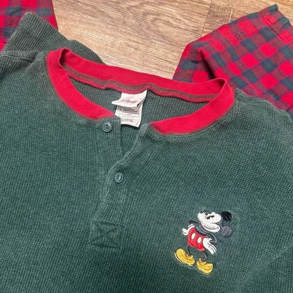 Disney Mickey Mouse Womens Pajamas - Red and Green - Picture 5 of 5
